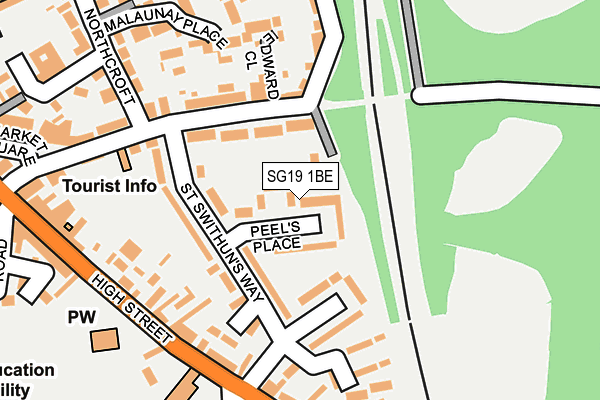 SG19 1BE map - OS OpenMap – Local (Ordnance Survey)