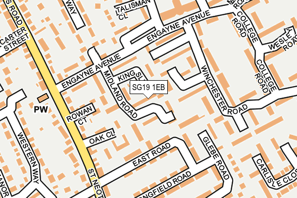 SG19 1EB map - OS OpenMap – Local (Ordnance Survey)