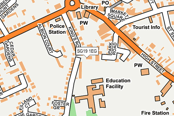 SG19 1EG map - OS OpenMap – Local (Ordnance Survey)