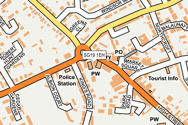 SG19 1EH map - OS OpenMap – Local (Ordnance Survey)