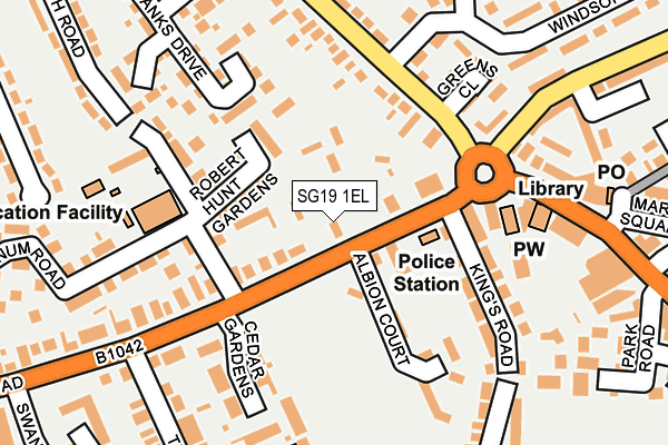 SG19 1EL map - OS OpenMap – Local (Ordnance Survey)