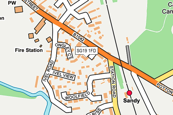 SG19 1FD map - OS OpenMap – Local (Ordnance Survey)