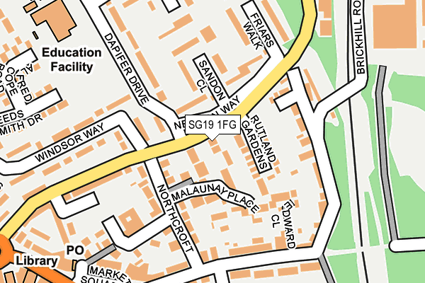 SG19 1FG map - OS OpenMap – Local (Ordnance Survey)