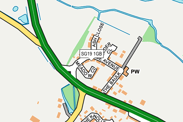 SG19 1GB map - OS OpenMap – Local (Ordnance Survey)
