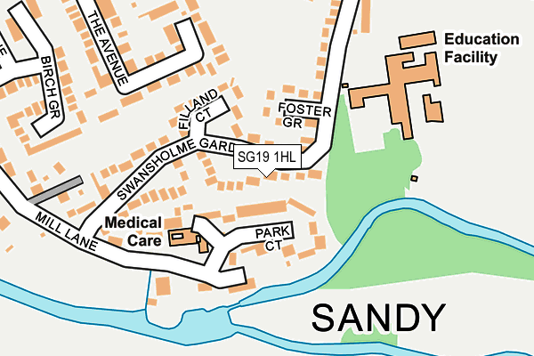 SG19 1HL map - OS OpenMap – Local (Ordnance Survey)