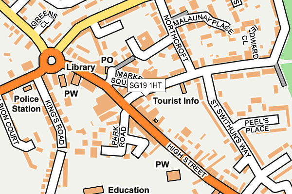 SG19 1HT map - OS OpenMap – Local (Ordnance Survey)