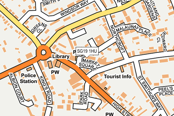 SG19 1HU map - OS OpenMap – Local (Ordnance Survey)