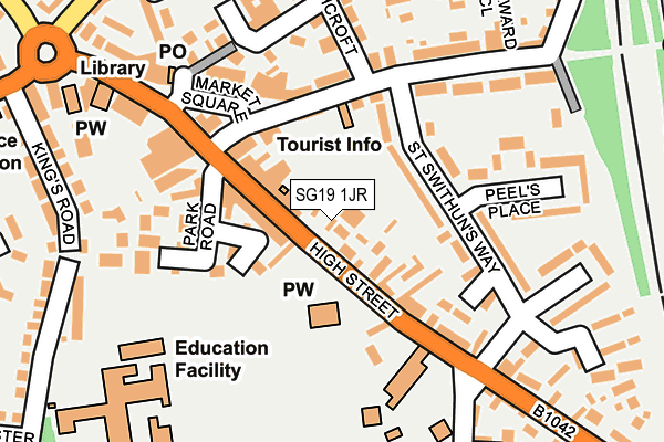 SG19 1JR map - OS OpenMap – Local (Ordnance Survey)