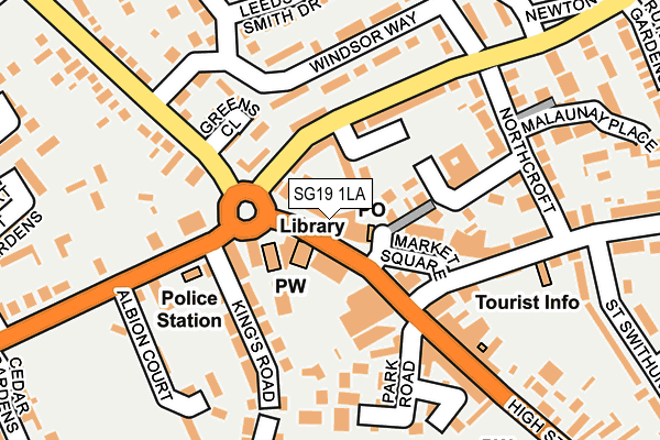 SG19 1LA map - OS OpenMap – Local (Ordnance Survey)