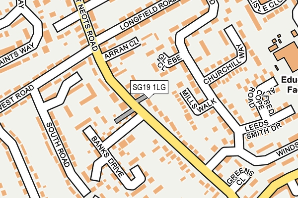 SG19 1LG map - OS OpenMap – Local (Ordnance Survey)