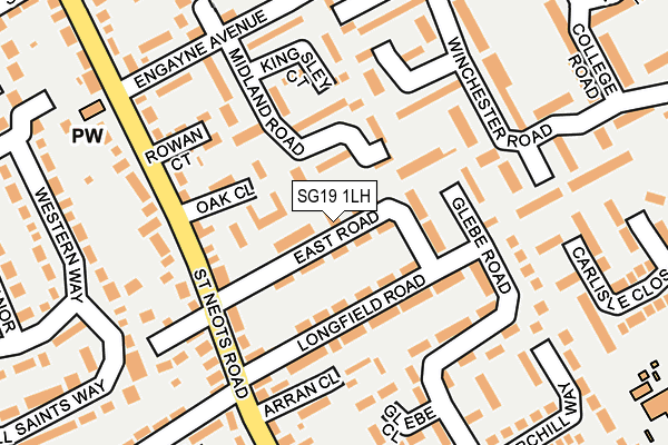 SG19 1LH map - OS OpenMap – Local (Ordnance Survey)