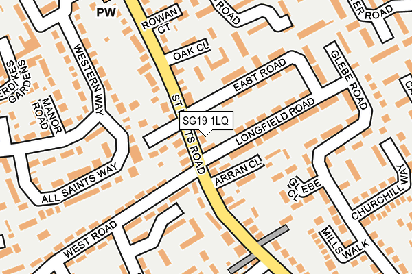SG19 1LQ map - OS OpenMap – Local (Ordnance Survey)
