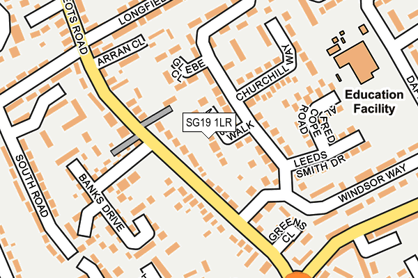 SG19 1LR map - OS OpenMap – Local (Ordnance Survey)