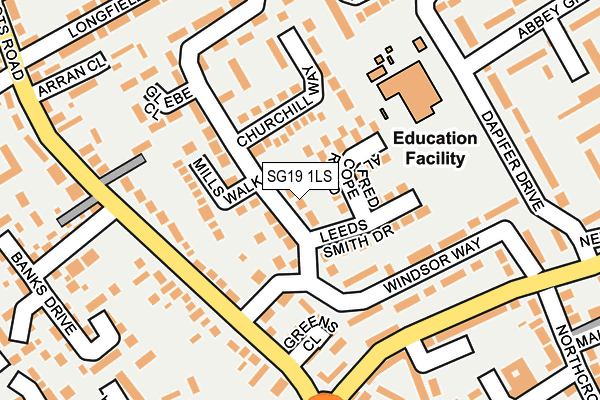 SG19 1LS map - OS OpenMap – Local (Ordnance Survey)