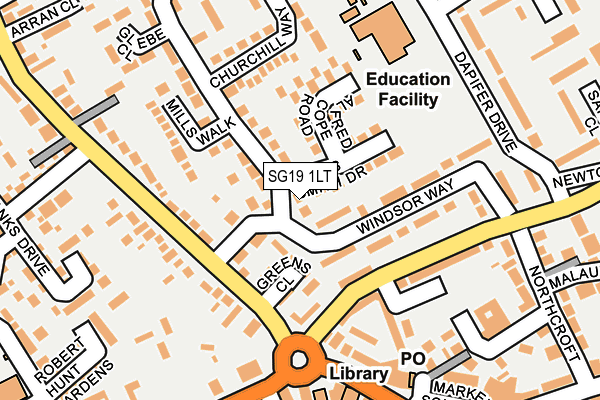 SG19 1LT map - OS OpenMap – Local (Ordnance Survey)