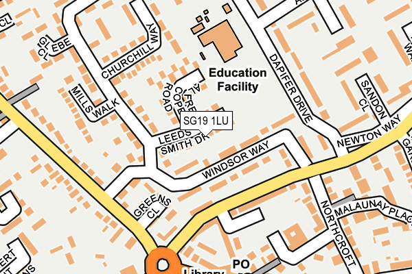 SG19 1LU map - OS OpenMap – Local (Ordnance Survey)