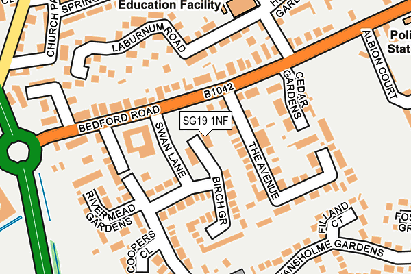 SG19 1NF map - OS OpenMap – Local (Ordnance Survey)