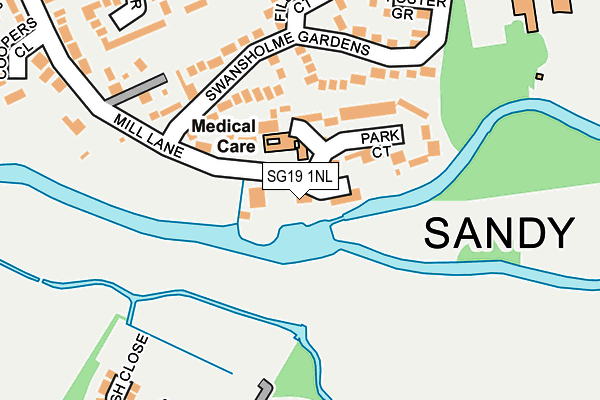 Map of SANDY MILL RESIDENTS ASSOCIATION LIMITED at local scale