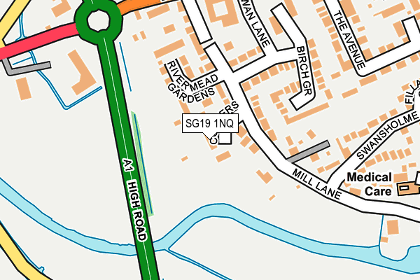 SG19 1NQ map - OS OpenMap – Local (Ordnance Survey)