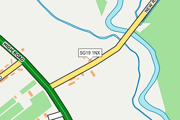 SG19 1NX map - OS OpenMap – Local (Ordnance Survey)