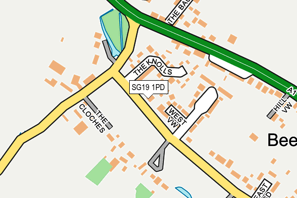SG19 1PD map - OS OpenMap – Local (Ordnance Survey)