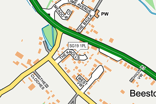 SG19 1PL map - OS OpenMap – Local (Ordnance Survey)