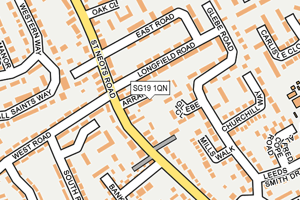 SG19 1QN map - OS OpenMap – Local (Ordnance Survey)