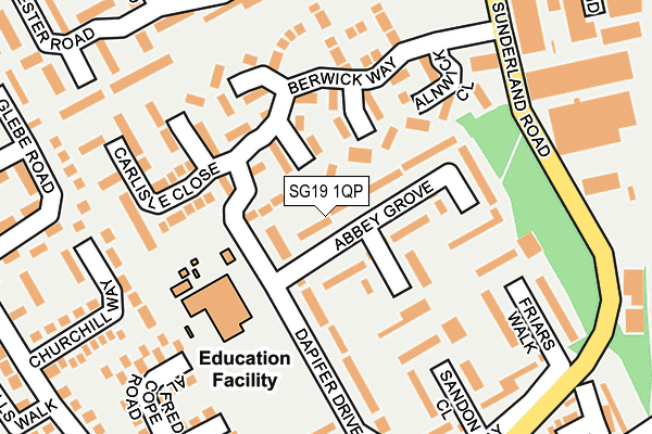 SG19 1QP map - OS OpenMap – Local (Ordnance Survey)