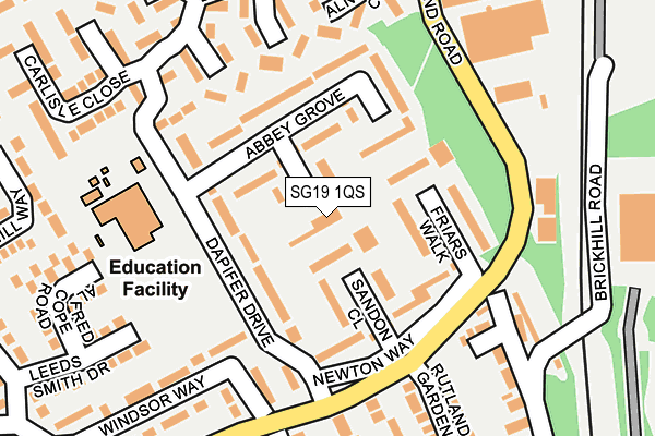 SG19 1QS map - OS OpenMap – Local (Ordnance Survey)