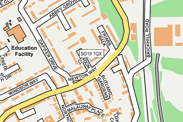 SG19 1QX map - OS OpenMap – Local (Ordnance Survey)