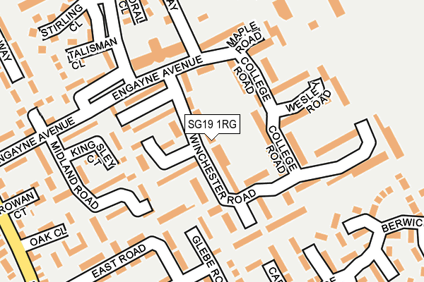 SG19 1RG map - OS OpenMap – Local (Ordnance Survey)