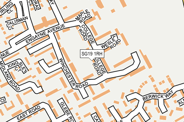 SG19 1RH map - OS OpenMap – Local (Ordnance Survey)