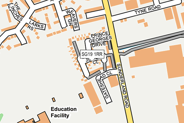 SG19 1RR map - OS OpenMap – Local (Ordnance Survey)