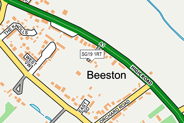 SG19 1RT map - OS OpenMap – Local (Ordnance Survey)