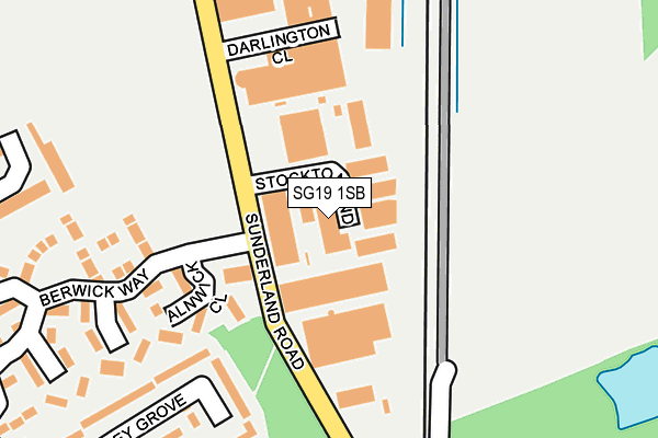 SG19 1SB map - OS OpenMap – Local (Ordnance Survey)