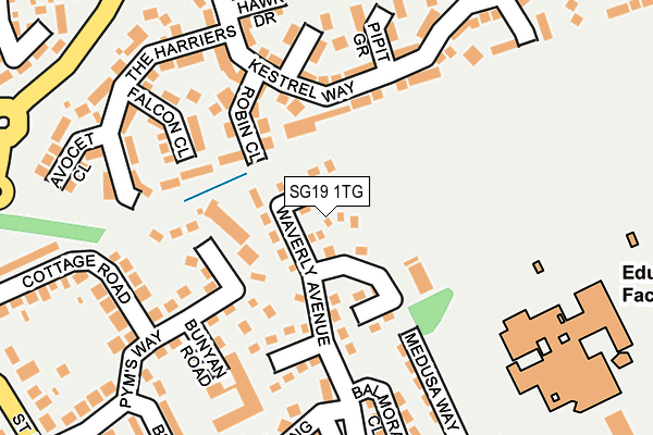 SG19 1TG map - OS OpenMap – Local (Ordnance Survey)