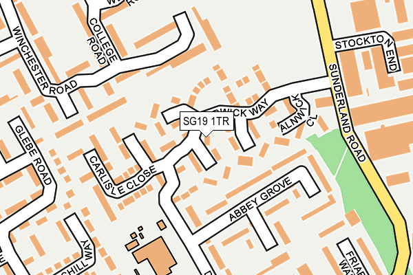 SG19 1TR map - OS OpenMap – Local (Ordnance Survey)