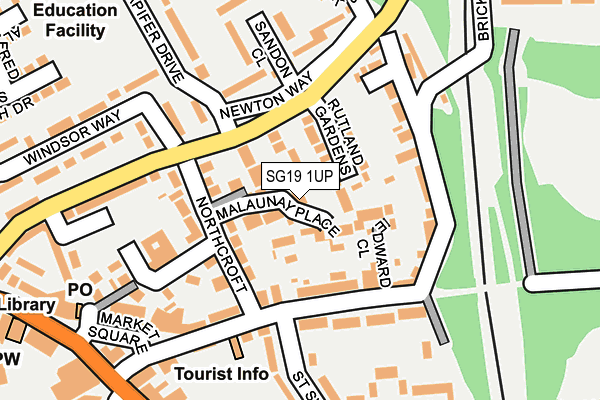 SG19 1UP map - OS OpenMap – Local (Ordnance Survey)
