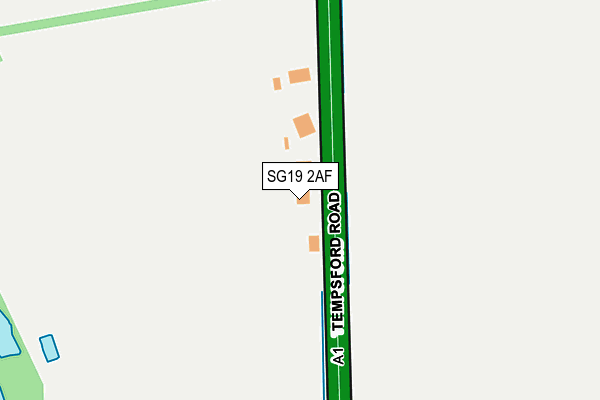 SG19 2AF map - OS OpenMap – Local (Ordnance Survey)
