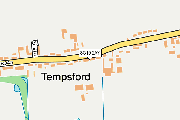 SG19 2AY map - OS OpenMap – Local (Ordnance Survey)