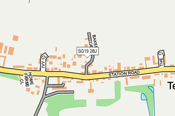 SG19 2BJ map - OS OpenMap – Local (Ordnance Survey)