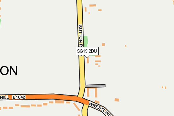 SG19 2DU map - OS OpenMap – Local (Ordnance Survey)