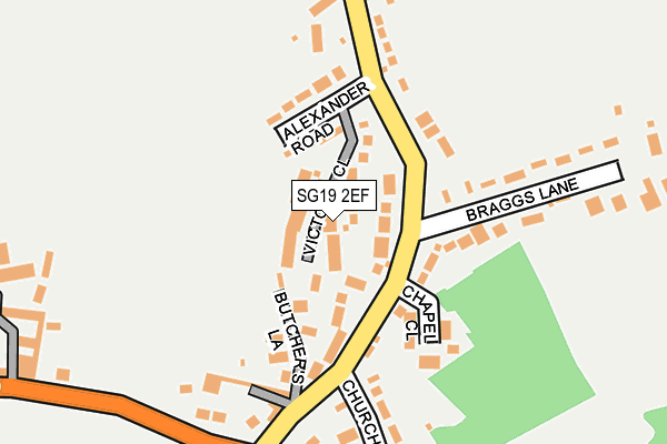 SG19 2EF map - OS OpenMap – Local (Ordnance Survey)