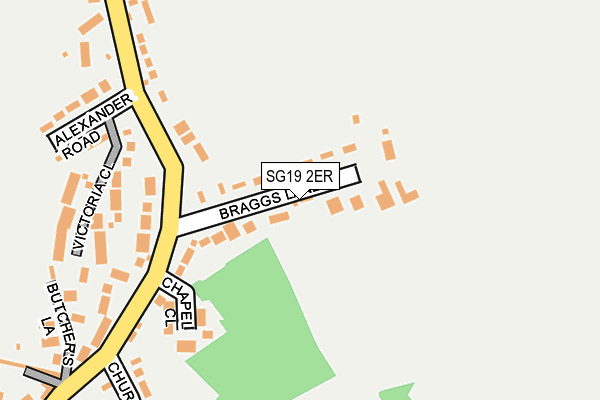 SG19 2ER map - OS OpenMap – Local (Ordnance Survey)