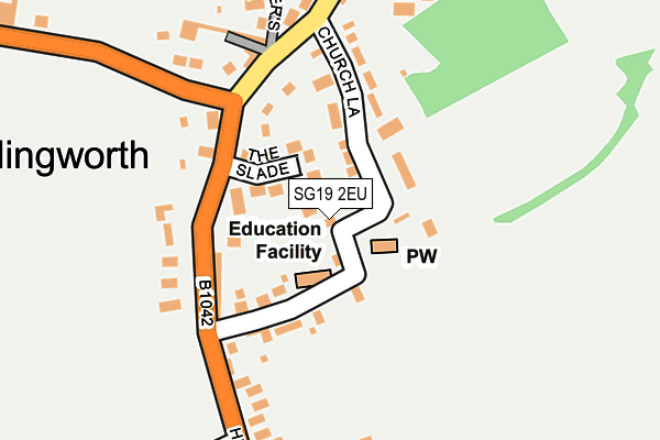 SG19 2EU map - OS OpenMap – Local (Ordnance Survey)