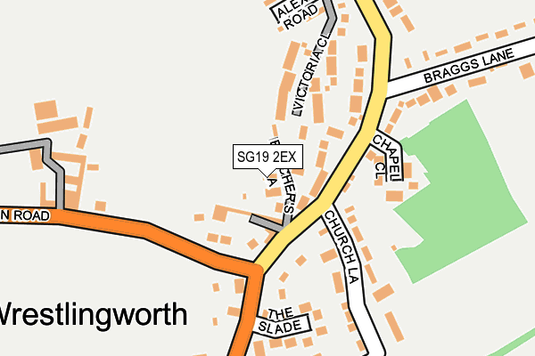 SG19 2EX map - OS OpenMap – Local (Ordnance Survey)