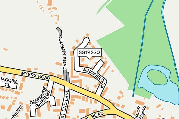 SG19 2GQ map - OS OpenMap – Local (Ordnance Survey)