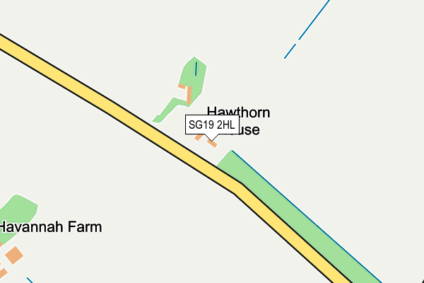 SG19 2HL map - OS OpenMap – Local (Ordnance Survey)