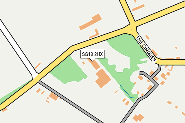 SG19 2HX map - OS OpenMap – Local (Ordnance Survey)