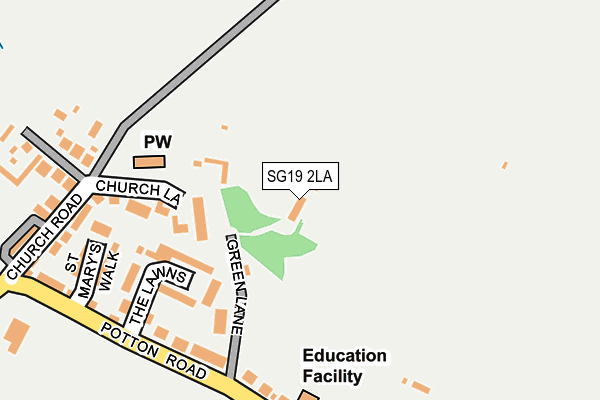 SG19 2LA map - OS OpenMap – Local (Ordnance Survey)